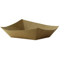 Barquette kraft avec PE 170x120mm H42mm 350ml