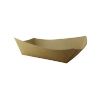 Barquette kraft avec PE 245x165mm H50mm 1200ml