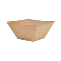 Barquette ingraissable kraft naturel  230x220mm H94mm 2000ml