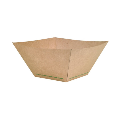 Barquette ingraissable kraft naturel  230x220mm H94mm 2000ml
