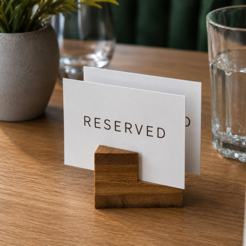 Porte menu en bambou  40x40mm H25mm