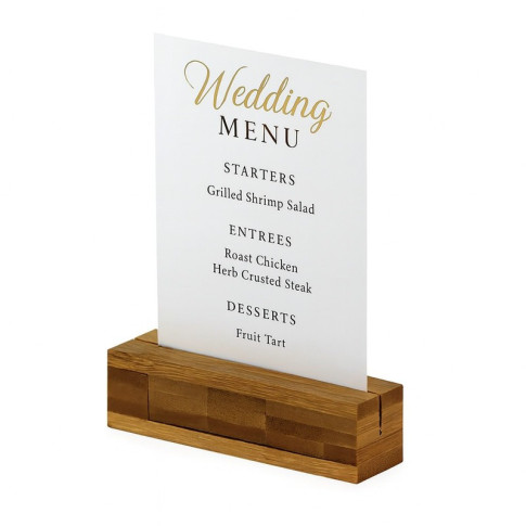 Porte menu en bambou  100x25mm H25mm