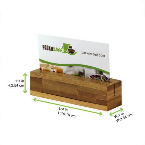 Porte menu en bambou  100x25mm H25mm