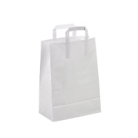 Sac cabas papier kraft blanc  256x160mm H290mm
