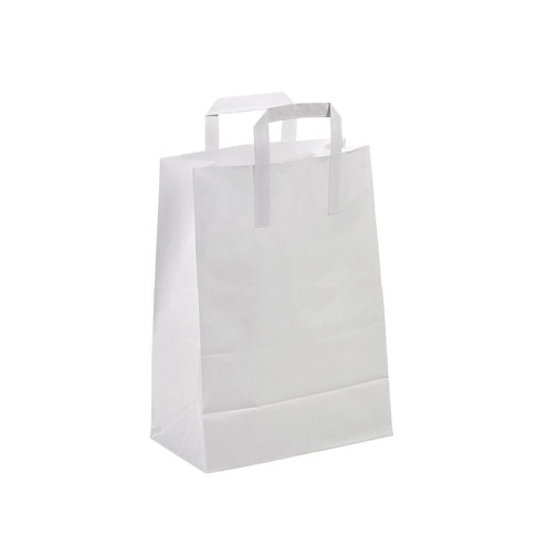 Sac cabas papier kraft blanc  256x160mm H290mm