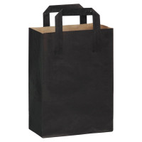 Sac cabas papier kraft brun recyclé imprimé noir 180x85mm H230mm