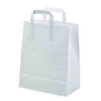 Sac cabas papier blanc recyclé 260x140mm H320mm