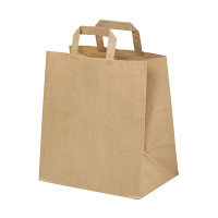 Sac cabas papier kraft brun  260x140mm H320mm