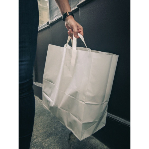 Sac cabas papier blanc  320x200mm H250mm