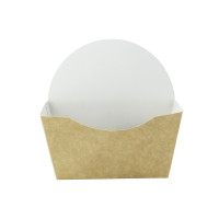 Emballage carton kraft pour burger intérieur blanc  135x60mm H130mm