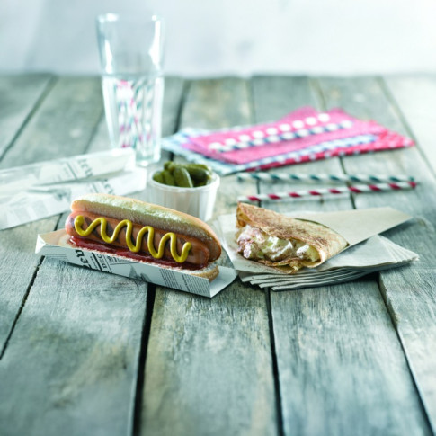 Support hot-dog carton impression journal  180x40mm H19mm