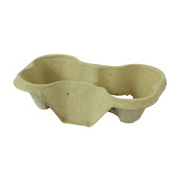 Porte gobelets en cellulose pour 4 gobelets sécable pour 2x2 gobelets 200x210mm H40mm