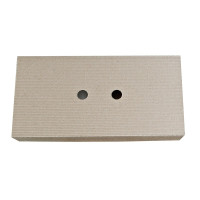 Couvercle Chokra en carton kraft ondulé pour plateau 380x198mm H60mm