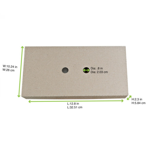 Couvercle Chokra en carton kraft ondulé pour plateau 380x198mm H60mm