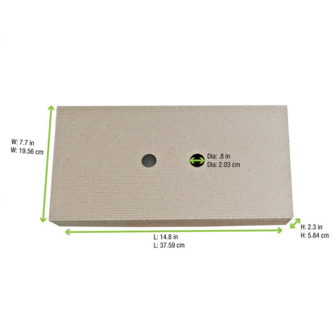 Couvercle carton kraft ondulé "Chokra"  380x198mm H60mm