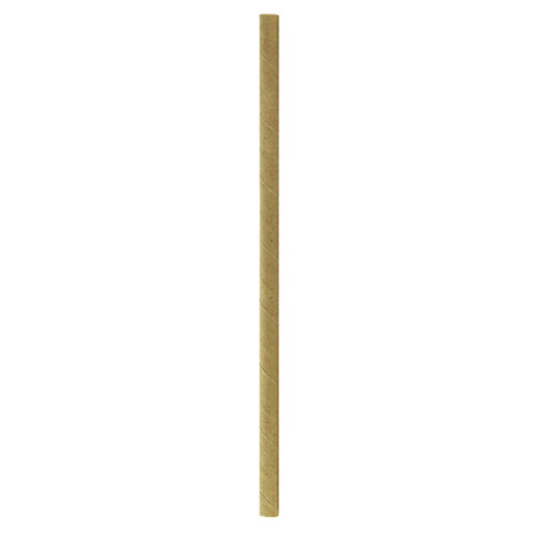 Paille en papier kraft brun  H197mm