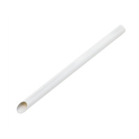 Paille biseautée blanche pour Bubble Tea   H12mm