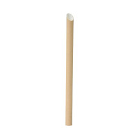 Paille biseautée Kraft pour Bubble Tea   H200mm