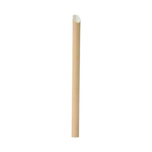 Paille biseautée Kraft pour Bubble Tea   H200mm