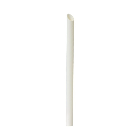 Paille biseautée blanche pour Bubble Tea   H200mm