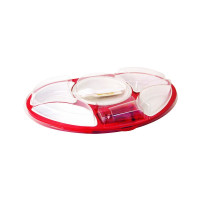 Kit plateau ovale rouge "First class" 450x290mm H30mm