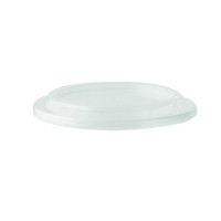 Couvercle plat transparent en plastique PS pour coupe cristal  H10,5mm