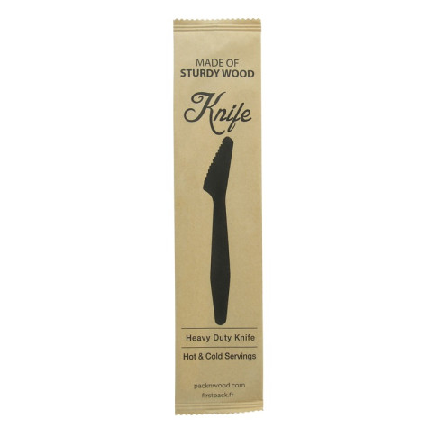 Hercule Couteau bois emballé individuellement   H185mm