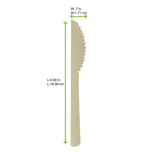 Couteau bambou "Anji"  H171mm