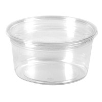 Pot Deli rond PET transparent  H79mm 525ml