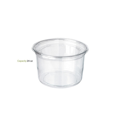 Pot Deli rond PET transparent  H106mm 750ml