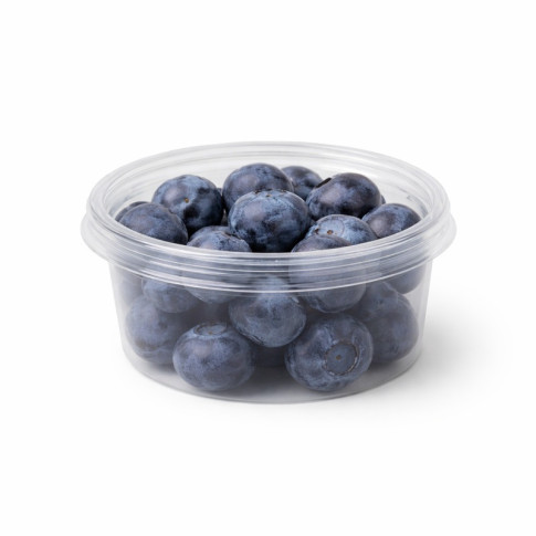 Pot Deli rond plastique PET transparent avec couvercle rentrant  H61mm 250ml
