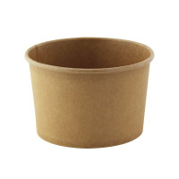 Pot "Deli" rond en carton kraft   H72mm 532ml