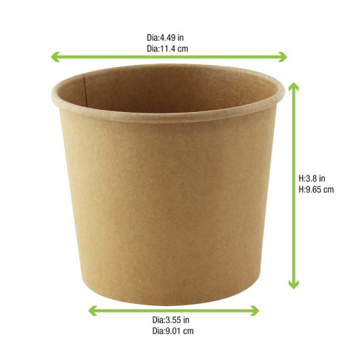 Pot "Deli" rond en carton kraft   H95mm 700ml