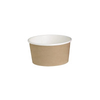 Pot "Deli" rond en carton décor brun   H70mm 480ml