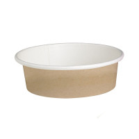 Pot "Deli" rond en carton décor brun  H54mm 360ml