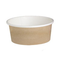 Pot "Deli" rond en carton décor brun  H72mm 480ml