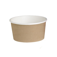 Pot "Deli" rond en carton décor brun  H87mm 600ml