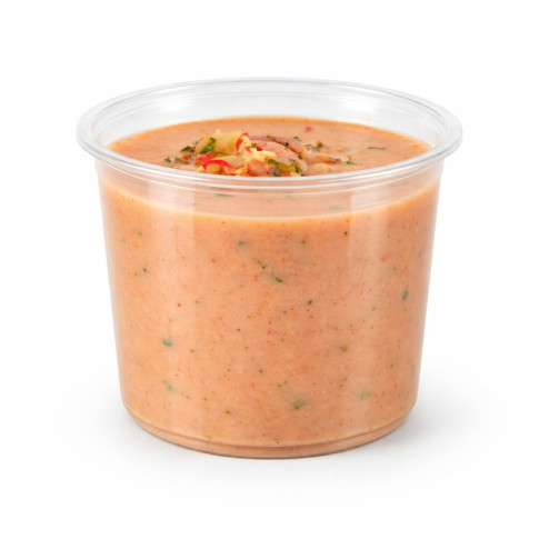 Pot Deli rond PLA transparent  H69mm 750ml