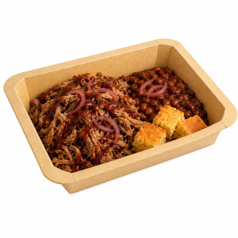 Barquettes GN 1/2 scellables en carton 325x265mm H48mm 3 160ml