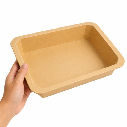 Barquettes GN 1/2 scellables en carton 325x265mm H48mm 3 160ml