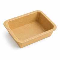 Barquettes GN 1/8 scellables en carton 160x130mm H45mm 520ml