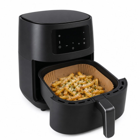 Moule à friture perforé carré kraft   160x160mm H45mm