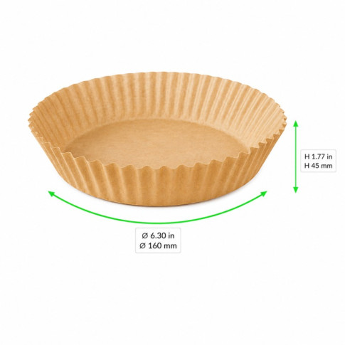 Moule à friture rond kraft sans trous  H45mm
