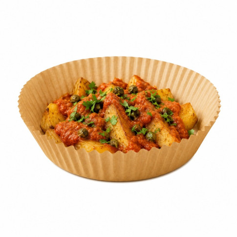 Moule à friture rond kraft sans trous  H45mm