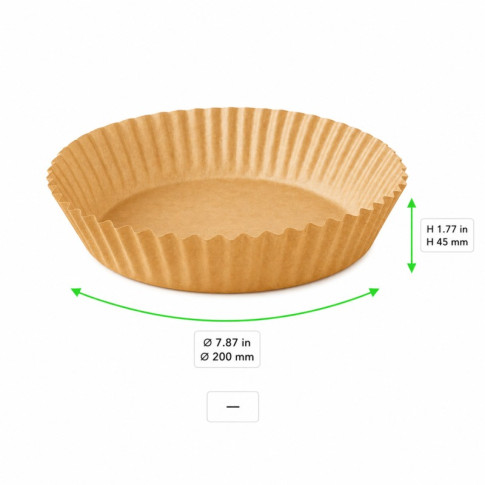 Moule à friture rond kraft sans trous  H45mm