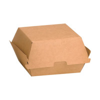 Boite burger carton kraft brun  110x100mm H80mm