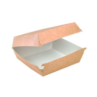 Boite burger carton kraft brun  190x180mm H75mm