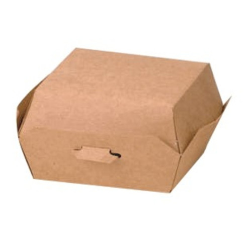 Boîte burger carton kraft brun 95x95mm H50mm