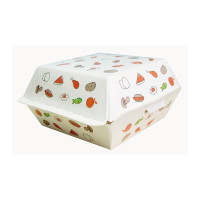 Boite burger carton imprimé 135x125mm H65mm