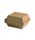 Boîte burger carton kraft brun microcannelé 145x130mm H100mm
